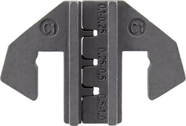 Produktbild: TOOLCRAFT PLE-0C1 Crimp-Eins&auml;tze Flachstecker Quetschbereich: 0.1 bis 1 mm&sup2; Passend f&uuml;r Marke (Zangen): TOOLCRAFT PZ-500
