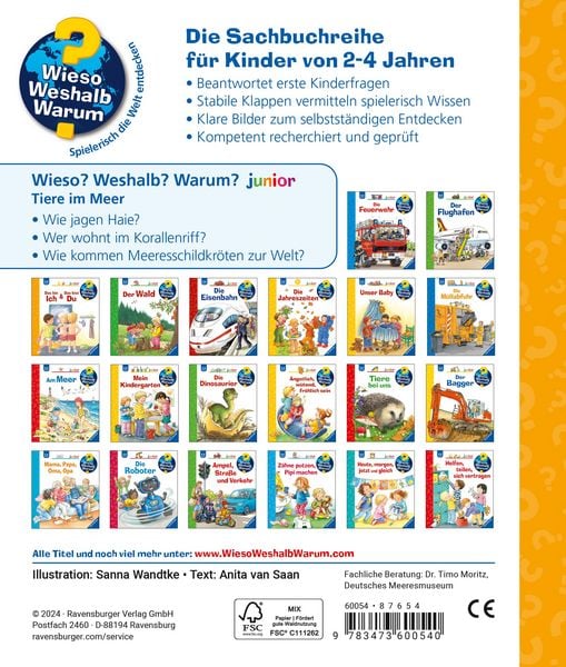 Produktbild: Wieso? Weshalb? Warum? junior, Band 57 - Tiere im Meer