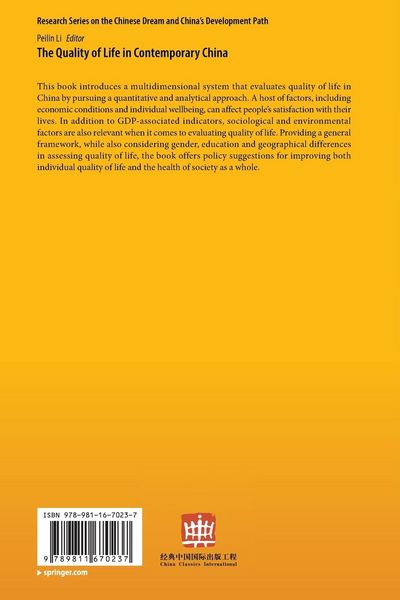 Produktbild: The Quality of Life in Contemporary China