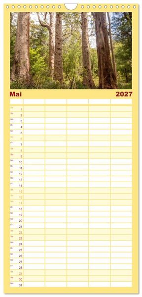 Produktbild: Familienplaner 2027 - Das s&uuml;dliche Australien - vielf&auml;ltig, &uuml;berraschend, unvergesslich mit 5 Spalten (Wandkalender, 21 x 45 cm) CALVENDO