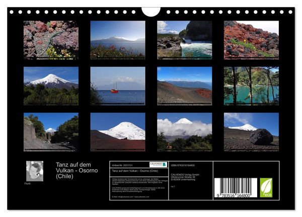 Produktbild: Tanz auf dem Vulkan - Osorno (Chile) (Wandkalender 2026 DIN A4 quer), CALVENDO Monatskalender