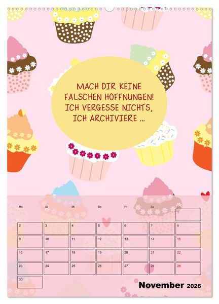 Produktbild: K&ouml;nigin &uuml;ber alles! Typokalender f&uuml;r starke Frauen (Wandkalender 2026 DIN A2 hoch), CALVENDO Monatskalender