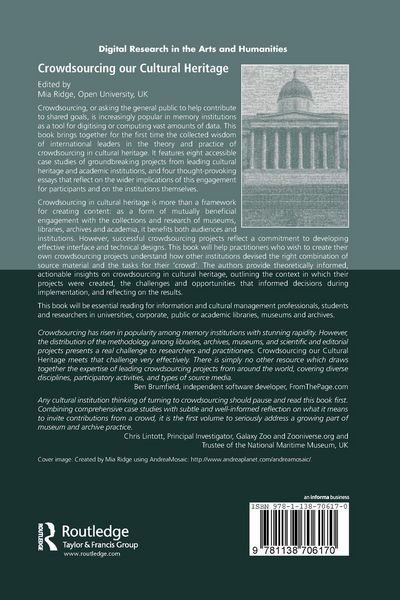 Produktbild: Crowdsourcing our Cultural Heritage
