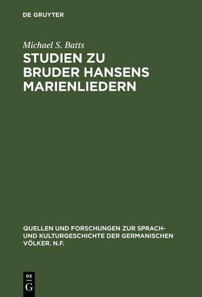 Produktbild: Studien zu Bruder Hansens Marienliedern