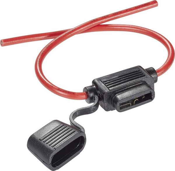 Produktbild: TRU COMPONENTS Kfz Flachsicherungs-Halter Flachsicherung Standard 30A 3.3mm&sup2; 1St.