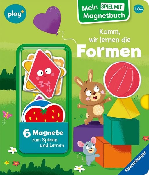 Produktbild: Play+ Mein Spiel mit-Magnetbuch Komm, wir lernen die Formen - ab 18 Monate