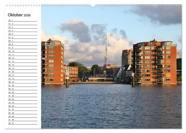 Produktbild: Holl&auml;ndische Architektur Geburtstagskalender (hochwertiger Premium Wandkalender 2026 DIN A2 quer), Kunstdruck in Hochglanz