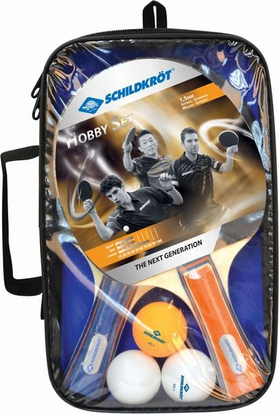 Produktbild: Tischtennis Set Hobby für 2 Spieler, 2 Schläger, 3 Bälle, Tasche