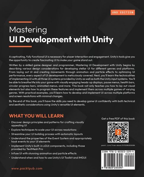 Produktbild: Mastering UI Development with Unity - Second Edition