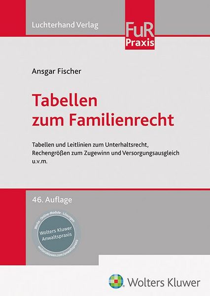 Produktbild: Tabellen zum Familienrecht