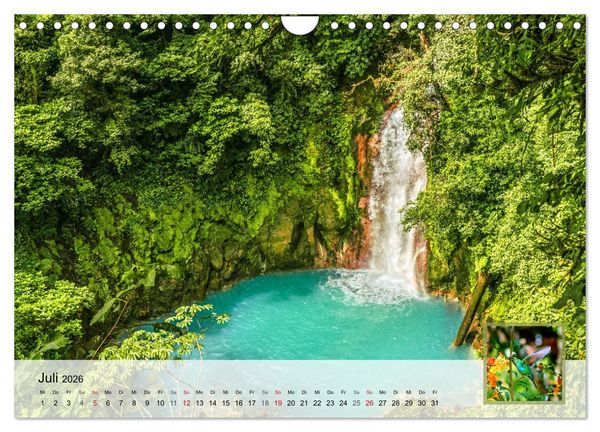 Produktbild: Costa Rica Dreams Tropische Naturwunder (Wandkalender 2026 DIN A4 quer), CALVENDO Monatskalender