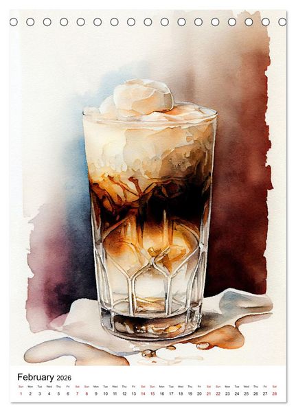 Produktbild: Artistic cocktails (Desk Calendar 2026 DIN A5 portrait), CALVENDO 12 Month DeskCalendar