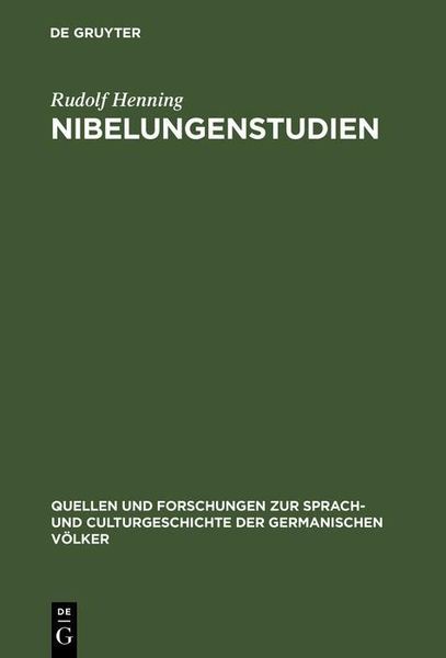 Produktbild: Nibelungenstudien