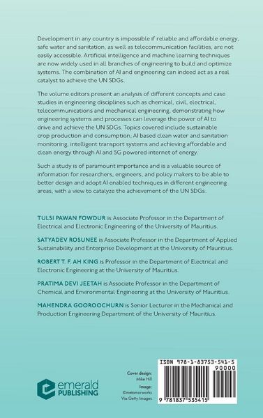 Produktbild: Artificial Intelligence, Engineering Systems and Sustainable Development