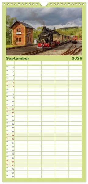 Produktbild: Familienplaner 2026 - Dampf im Pressnitztal mit 5 Spalten (Wandkalender, 21 x 45 cm) CALVENDO