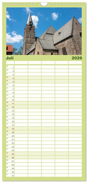 Produktbild: Familienplaner 2026 - Historisches Quedlinburg - Sachsen-Anhalt mit 5 Spalten (Wandkalender, 21 x 45 cm) CALVENDO