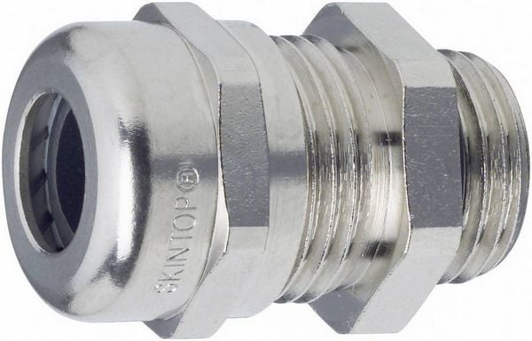 Produktbild: LAPP Verschraubung EMV M25x1,5 SSC-M25 Messing (CuZn) vernickelt Gewindel&auml;nge 8,0mm - 1 St&uuml;ck
