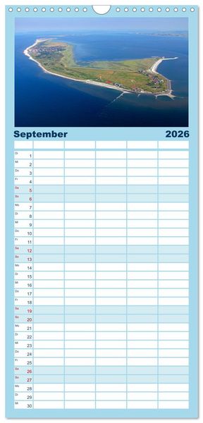 Produktbild: Familienplaner 2026 - Norddeutschland aus der Luft mit 5 Spalten (Wandkalender, 21 x 45 cm) CALVENDO