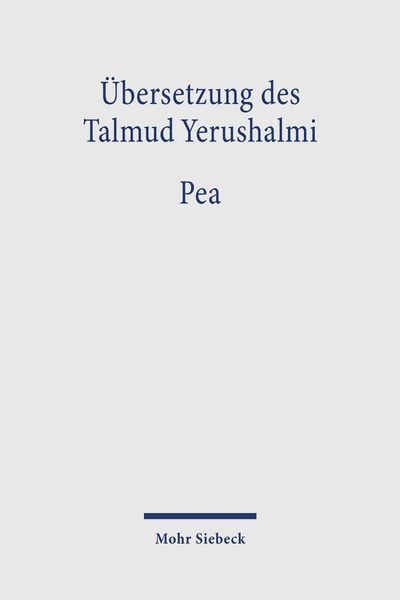 Produktbild: &Uuml;bersetzung des Talmud Yerushalmi