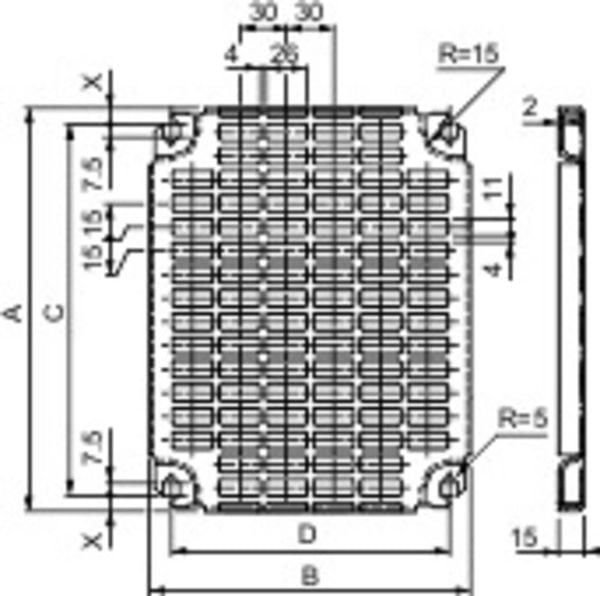 Schneider Electric NSYMR66 Montageplatte (L x B) 600 mm x 600 mm 1 St.