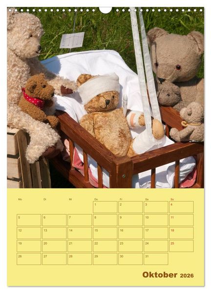 Produktbild: B&auml;renstarker Planer f&uuml;r das Jahr &ndash; Teddys (Wandkalender 2026 DIN A3 hoch), CALVENDO Monatskalender