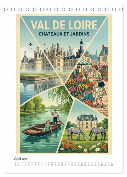 Produktbild: Sehnsucht Frankreich - Die Mid-Century Collection (Tischkalender 2027 DIN A5 hoch), CALVENDO Monatskalender