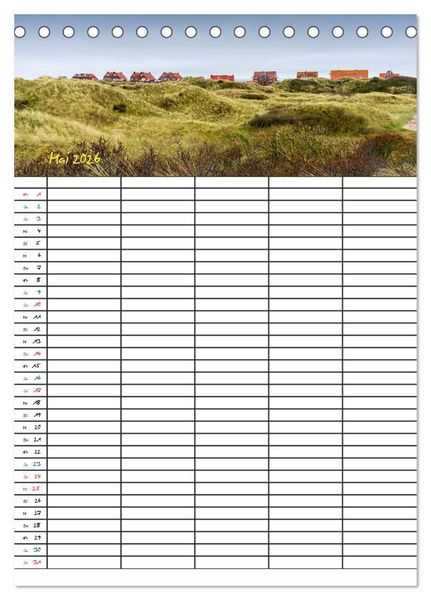 Produktbild: JUIST - DIE NORDSEEINSEL (Tischkalender 2026 DIN A5 hoch), CALVENDO Monatskalender