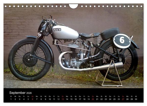 Produktbild: Motorrad Oldtimer (Wandkalender 2026 DIN A4 quer), CALVENDO Monatskalender
