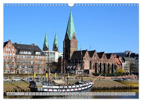 Produktbild: Hansestadt Bremen - Ein Stadtstaat an der Weser (Wandkalender 2026 DIN A3 quer), CALVENDO Monatskalender