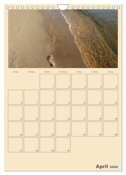 Produktbild: Usedom Ostsee - Terminplaner (Wandkalender 2026 DIN A4 hoch), CALVENDO Monatskalender