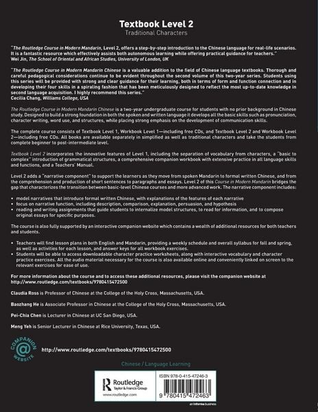 Produktbild: Routledge Course in Modern Mandarin Chinese Level 2 Traditional