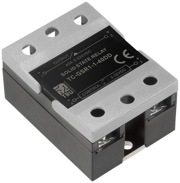 Produktbild: TRU COMPONENTS Halbleiterrelais TC-GSR-1-40DD 40 A Schaltspannung (max.): 220 V/DC Gleichstromschaltung 1 St.