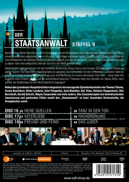 Produktbild: Der Staatsanwalt - Staffel 9 [3 DVDs]