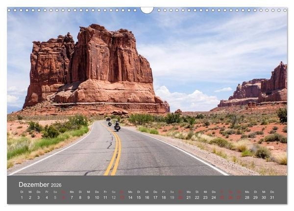 Produktbild: Biker Paradies - Die Canyons der USA (Wandkalender 2026 DIN A3 quer), CALVENDO Monatskalender