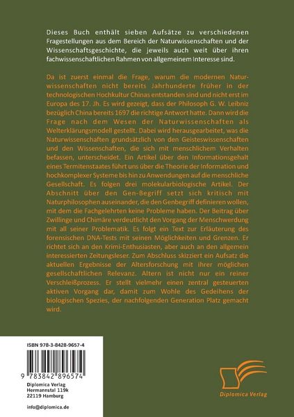 Produktbild: Die Natur im Spiegel der Wissenschaft: Sieben naturwissenschaftliche Essays