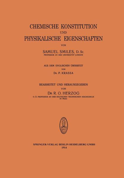 Produktbild: Chemische Konstitution und Physikalische Eigenschaften