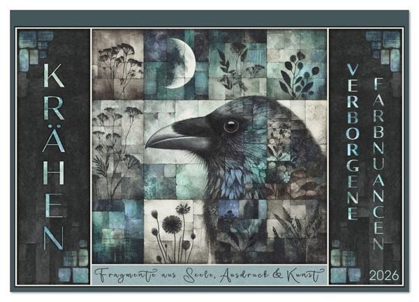 Produktbild: Kr&auml;hen. Verborgene Farbnuancen. Kunst. (Wandkalender 2026 DIN A3 quer), CALVENDO Monatskalender