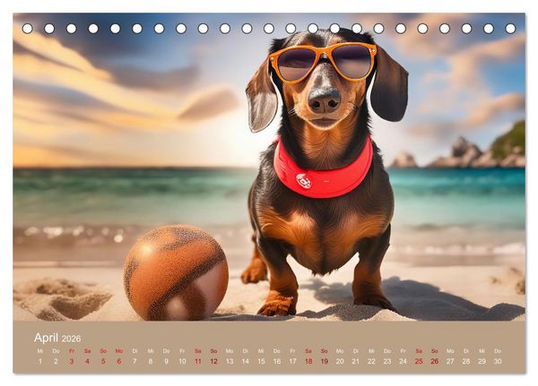 Produktbild: Tierische Urlaubstr&auml;ume (Tischkalender 2026 DIN A5 quer), CALVENDO Monatskalender