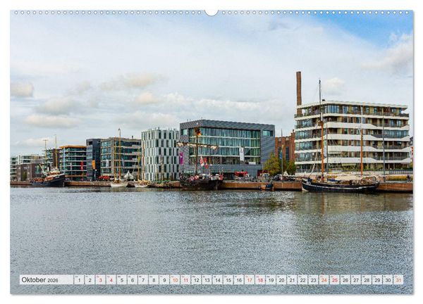 Produktbild: Bremerhaven Stadtansichten (Wandkalender 2026 DIN A2 quer), CALVENDO Monatskalender