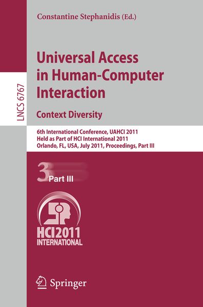 Produktbild: Universal Access in Human-Computer Interaction. Context Diversity