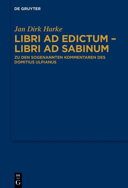 Produktbild: Libri ad edictum - libri ad Sabinum