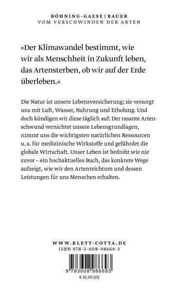 Produktbild: Vom Verschwinden der Arten