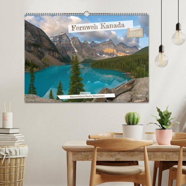 Produktbild: Fernweh Kanada - Naturerlebnis Rocky Mountains (Wandkalender 2026 DIN A2 quer), CALVENDO Monatskalender