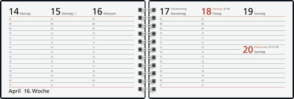 Produktbild: rido/id&eacute; 7017107027 Taschenkalender Mod. Septimus 2027 A6 quer, Papier, blau