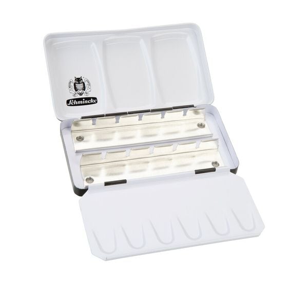 Produktbild: Schmincke Leerkasten f&uuml;r Aquarellfarben, Metall f&uuml;r 12 x 1/2 N&auml;pfchen