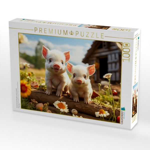 Produktbild: CALVENDO Puzzle Ferkel, hier drau&szlig;en gibt es viel zu erleben | 1000 Teile Lege-Gr&ouml;&szlig;e 64x48cm Foto-Puzzle f&uuml;r gl&uuml;ckliche Stunden
