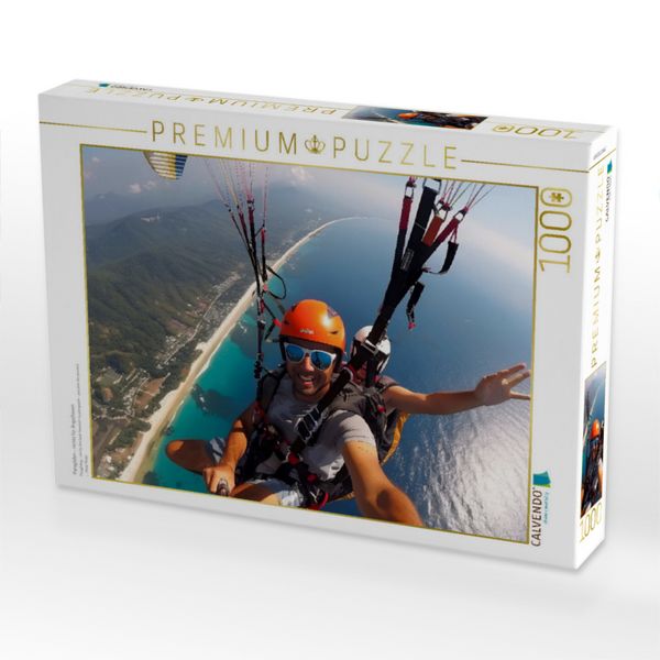 Produktbild: CALVENDO Puzzle Paragliden - nichts f&uuml;r Angsthasen | 1000 Teile Lege-Gr&ouml;&szlig;e 64x48cm Foto-Puzzle f&uuml;r gl&uuml;ckliche Stunden