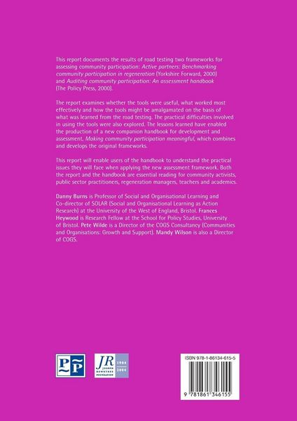 Produktbild: What works in assessing community participation?