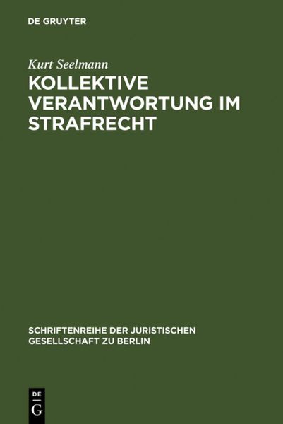 Produktbild: Kollektive Verantwortung im Strafrecht