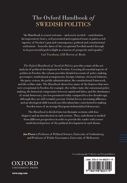 Produktbild: The Oxford Handbook of Swedish Politics